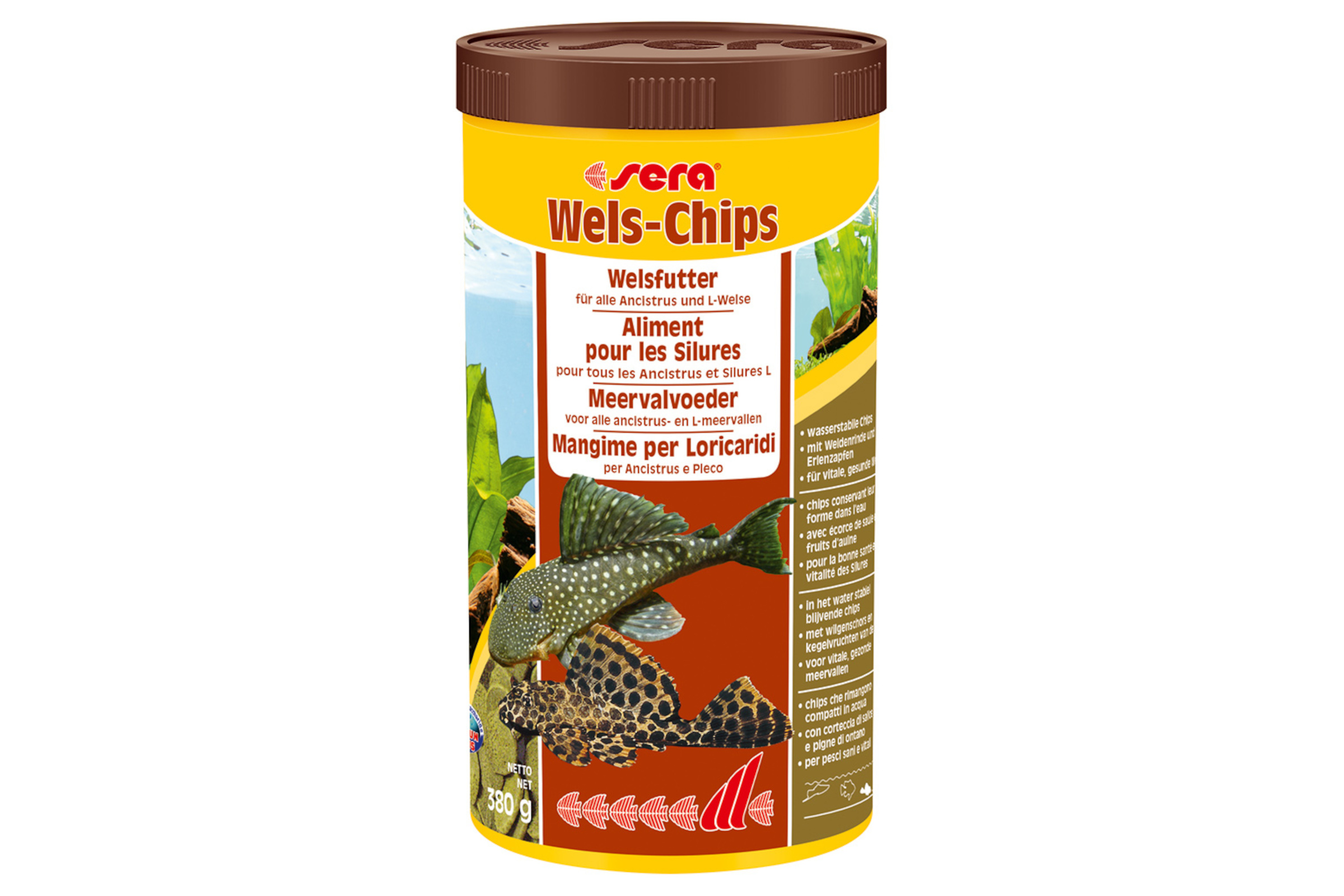 Sera Wels-Chips Nature, Hauptfutter-Chips, 1000 ml